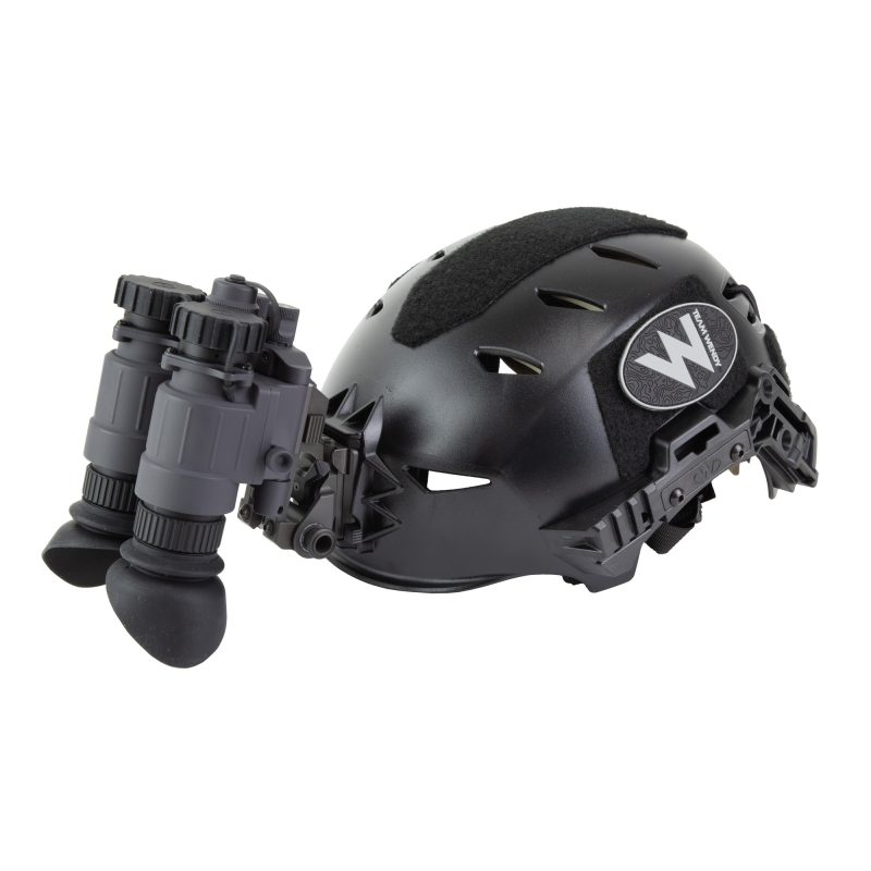 Armasight BNVD-51 Gen 3 White Phosphor Night Vision Binocular Kit with Team Wendy helmet and mount, gray finish.