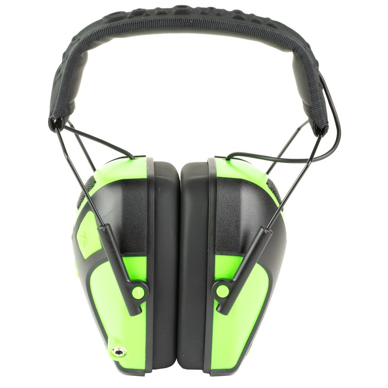 Green Caldwell E-Max Pro Small Electronic Earmuffs with adjustable headband and earcups