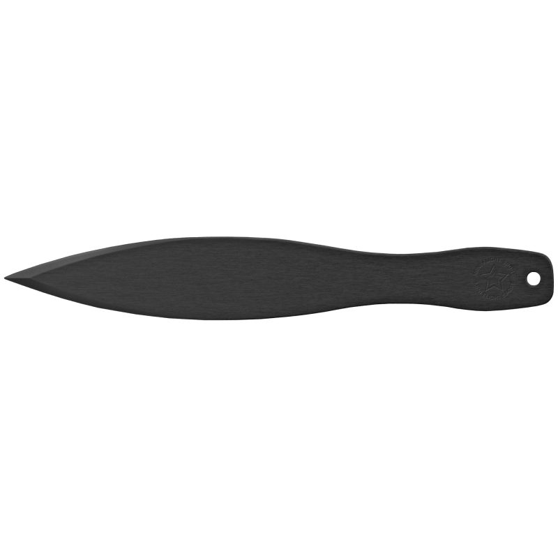 Black Cold Steel Mini Flight Sport fixed blade throwing knife with a plain edge and 1055 carbon steel blade, shown against a neutral background.