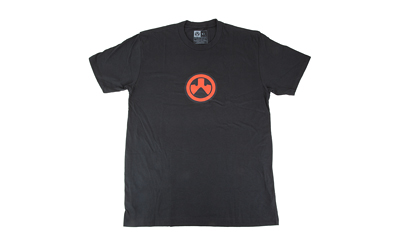 Black Magpul Industries Icon Logo T-Shirt, extra large, made from a cotton polyester blend, displayed flat.