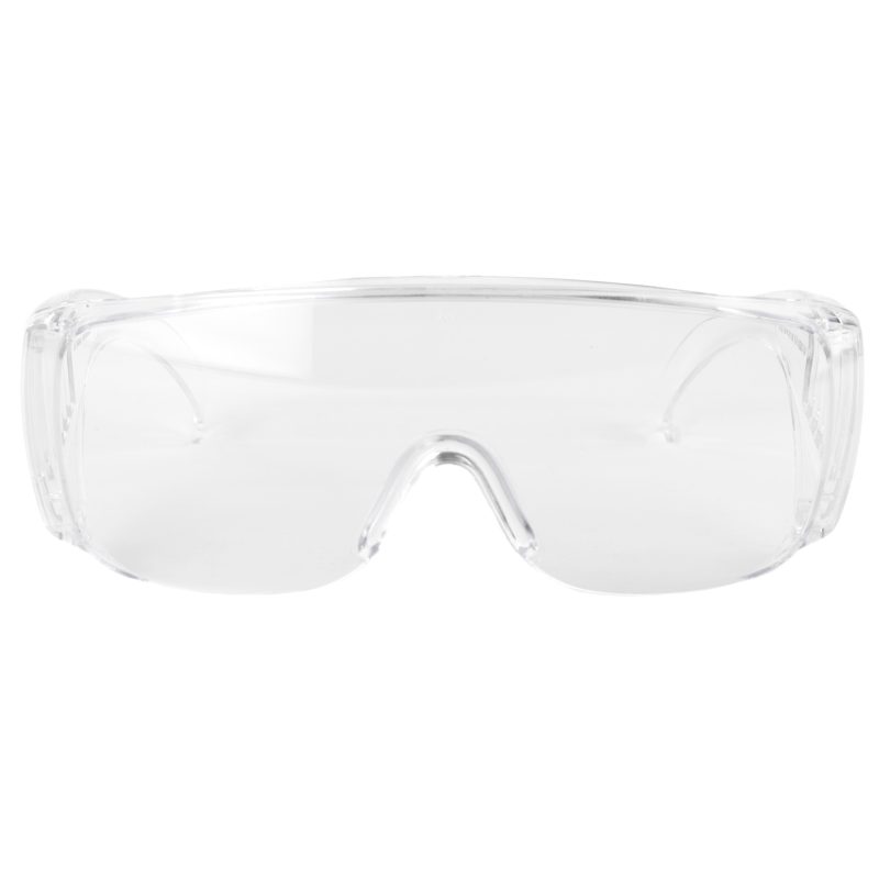 A pair of clear Radians Coveralls safety glasses, designed to fit over prescription eyewear, shown against a neutral background.