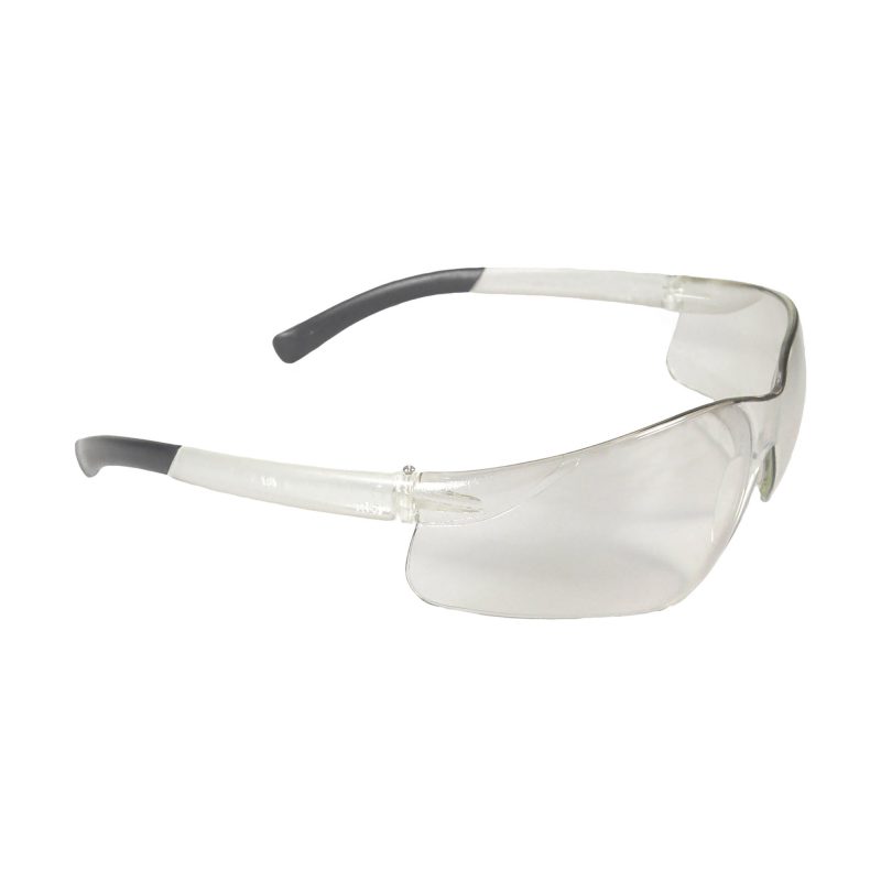 Radians Hunter Clear Shooting Glasses with rubber-tipped temples, suitable for ranch work and outdoor activities in the White Mountains of Arizona.