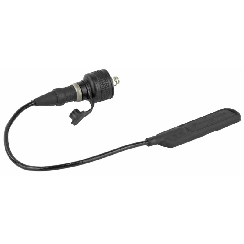 Black Surefire UE07 remote switch assembly with a 7-inch cable and pressure pad, designed for Scout Light weapon lights, shown against a neutral background.