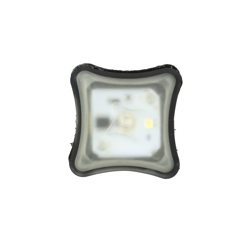 Unity Tactical Spark Light White, small polymer marker light with Velcro backer, matte black finish