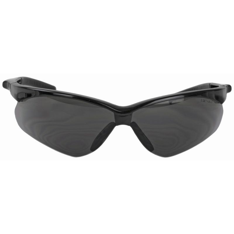 Pair of Walker's Crosshair Sport Glasses with smoke polycarbonate lenses and black frames, designed for shooting and outdoor eye protection.