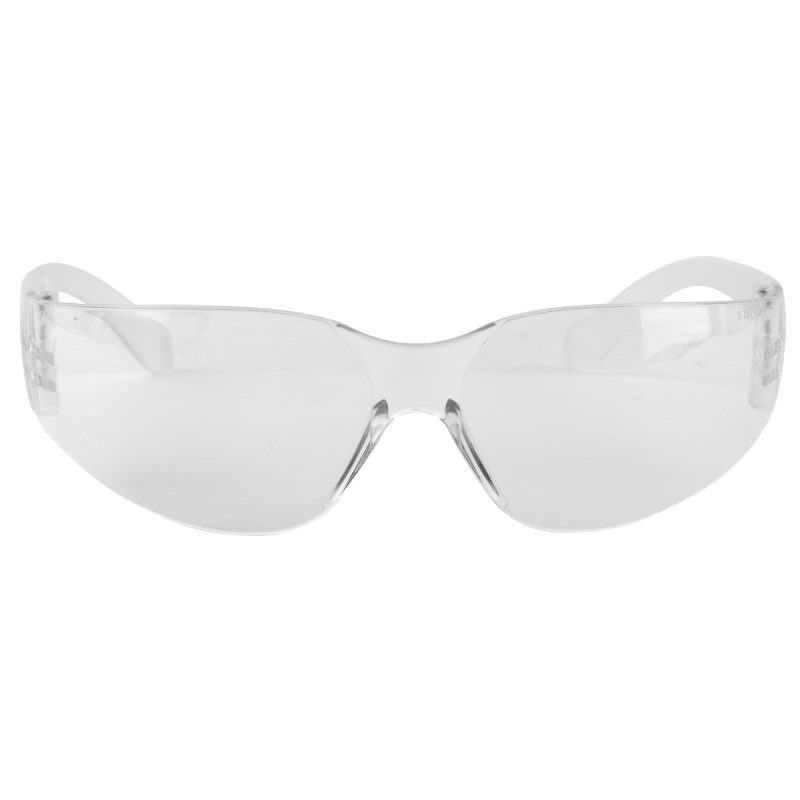 A pair of clear Walker's Wrap Sport Glasses with polycarbonate lenses, designed for eye protection during outdoor work.